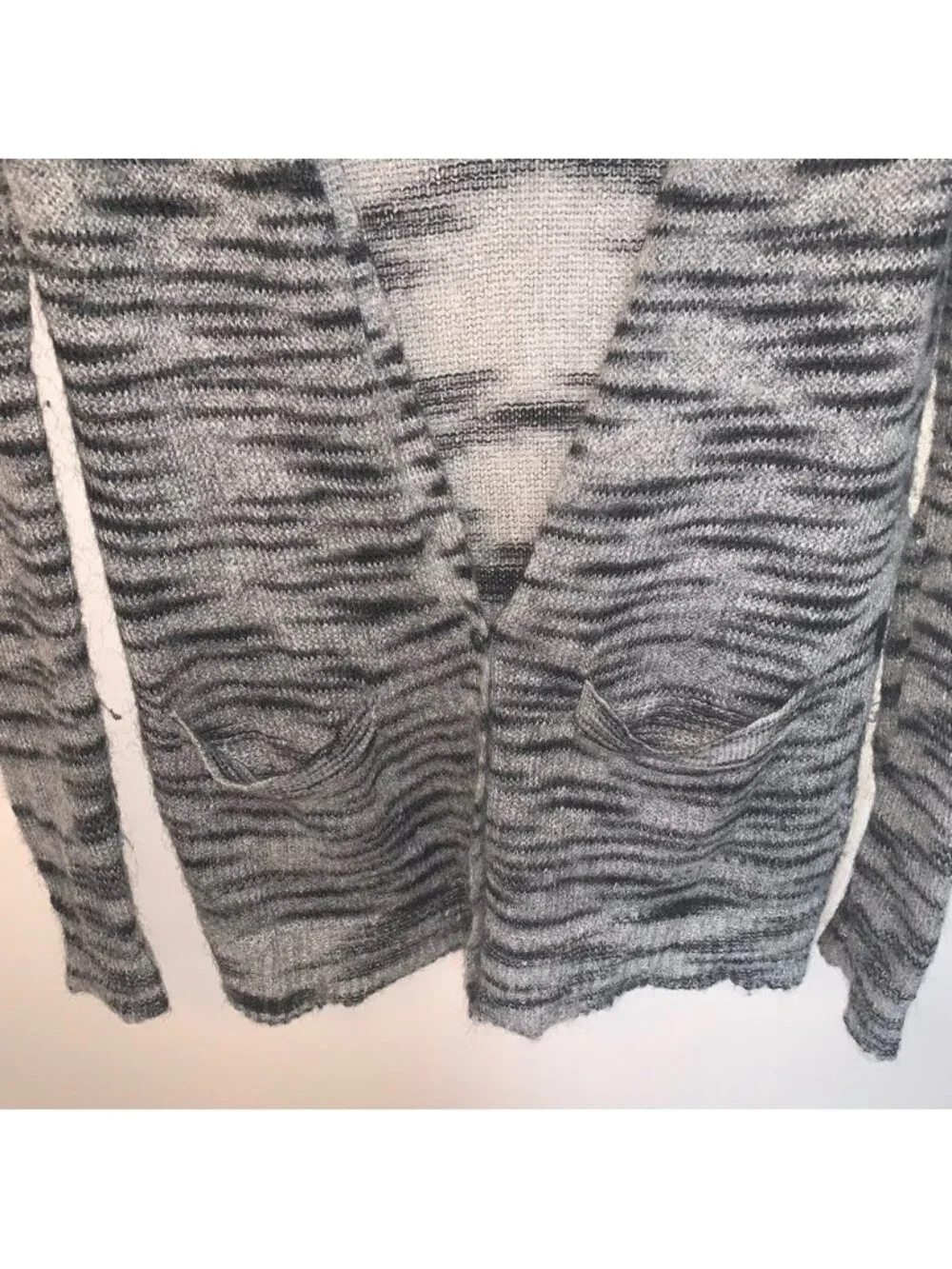 Free People Beach Tiger Stripe Long Sleeve Mohair Cardigan M